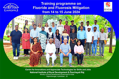 S M Sehgal Foundation conducted a two-day training on fluoride and fluorosis mitigation