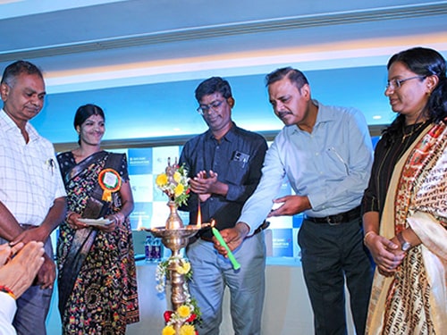 SMSF team lighting diya during the launch event