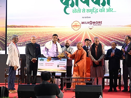 Sudhir Kumar, CEO, Kaurihar Organic Krishak FPO felicitated