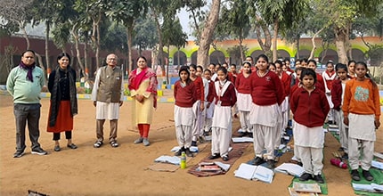 Ms. Anjali Godyal, COO, with Mr. Ram Gada and school staff